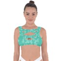 Biscay Green Floral Print Bandaged Up Bikini Top View1