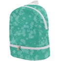 Biscay Green Floral Print Zip Bottom Backpack View1