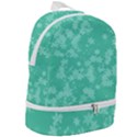 Biscay Green Floral Print Zip Bottom Backpack View2