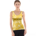 Saffron Yellow Floral Print Tank Top View1