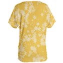 Saffron Yellow Floral Print Women s Oversized Tee View2