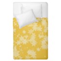 Saffron Yellow Floral Print Duvet Cover Double Side (Single Size) View2