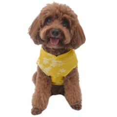 Saffron Yellow Floral Print Dog Sweater by SpinnyChairDesigns