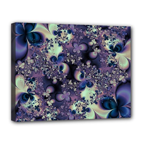 Abstract Floral Art Print Canvas 14  X 11  (stretched) by SpinnyChairDesigns