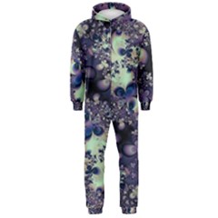 Abstract Floral Art Print Hooded Jumpsuit (men)  by SpinnyChairDesigns