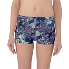 Abstract Floral Art Print Reversible Boyleg Bikini Bottoms by SpinnyChairDesigns