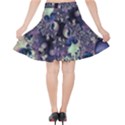 Abstract Floral Art Print Velvet High Waist Skirt View2