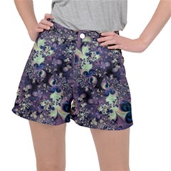 Abstract Floral Art Print Ripstop Shorts by SpinnyChairDesigns