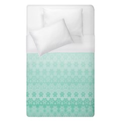 Biscay Green Floral Print Duvet Cover (single Size) by SpinnyChairDesigns