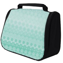 Biscay Green Floral Print Full Print Travel Pouch (big) by SpinnyChairDesigns