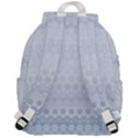 Faded Blue Floral Print Top Flap Backpack View3