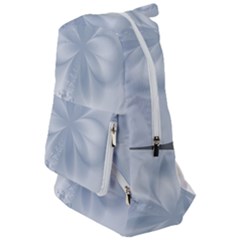 Faded Blue Floral Print Travelers  Backpack by SpinnyChairDesigns