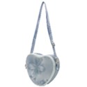 Faded Blue Floral Print Heart Shoulder Bag View1