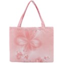 Pastel Coral Floral Print Mini Tote Bag View1