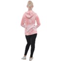 Pastel Coral Floral Print Women s Hooded Pullover View2