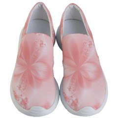 Pastel Coral Floral Print Women s Lightweight Slip Ons by SpinnyChairDesigns