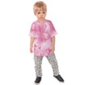 Blush Pink Floral Print Kids  Raglan Tee View1