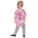 Blush Pink Floral Print Kids  Raglan Tee View2