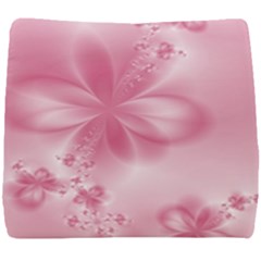 Blush Pink Floral Print Seat Cushion by SpinnyChairDesigns