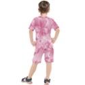 Blush Pink Floral Print Kids  Tee and Shorts Set View2