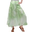 Tea Green Floral Print Satin Palazzo Pants View1