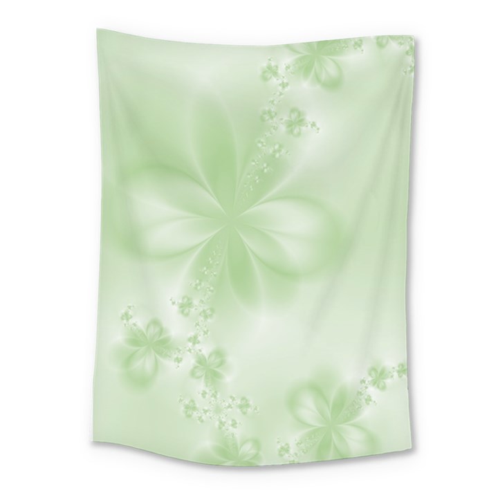 Tea Green Floral Print Medium Tapestry