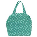 Biscay Green White Floral Print Boxy Hand Bag View1