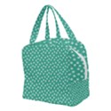 Biscay Green White Floral Print Boxy Hand Bag View2