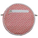 Coral Pink White Floral Print Crossbody Circle Bag View2