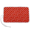 Red White Floral Print Pen Storage Case (L) View1