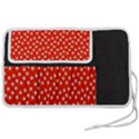 Red White Floral Print Pen Storage Case (L) View2