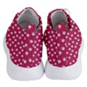 Magenta Rose White Floral Print Women s Lightweight High Top Sneakers View4