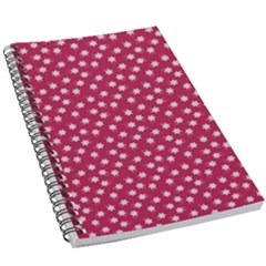 Magenta Rose White Floral Print 5 5  X 8 5  Notebook by SpinnyChairDesigns