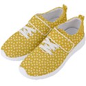 Saffron Yellow White Floral Pattern Men s Velcro Strap Shoes View2