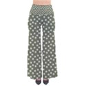 Sage Green White Floral Print So Vintage Palazzo Pants View1