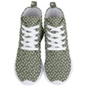 Sage Green White Floral Print Women s Lightweight High Top Sneakers View1