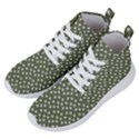 Sage Green White Floral Print Women s Lightweight High Top Sneakers View2