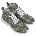 Sage Green White Floral Print Women s Lightweight High Top Sneakers View3