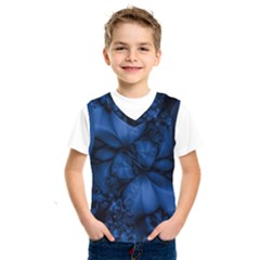 Dark Blue Abstract Pattern Kids  Sportswear by SpinnyChairDesigns