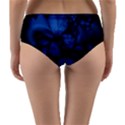 Dark Blue Abstract Pattern Reversible Mid-Waist Bikini Bottoms View2