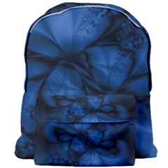 Dark Blue Abstract Pattern Giant Full Print Backpack by SpinnyChairDesigns