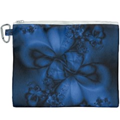 Dark Blue Abstract Pattern Canvas Cosmetic Bag (xxxl) by SpinnyChairDesigns