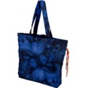 Dark Blue Abstract Pattern Drawstring Tote Bag View1