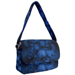 Dark Blue Abstract Pattern Courier Bag by SpinnyChairDesigns