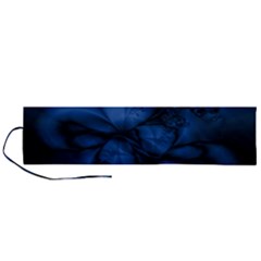 Dark Blue Abstract Pattern Roll Up Canvas Pencil Holder (l) by SpinnyChairDesigns