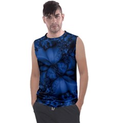 Dark Blue Abstract Pattern Men s Regular Tank Top