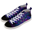 Abstract Floral Art Print Men s Mid-Top Canvas Sneakers View2