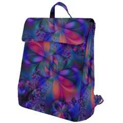 Abstract Floral Art Print Flap Top Backpack by SpinnyChairDesigns