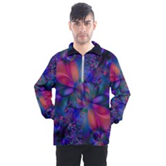 Abstract Floral Art Print Men s Half Zip Pullover by SpinnyChairDesigns