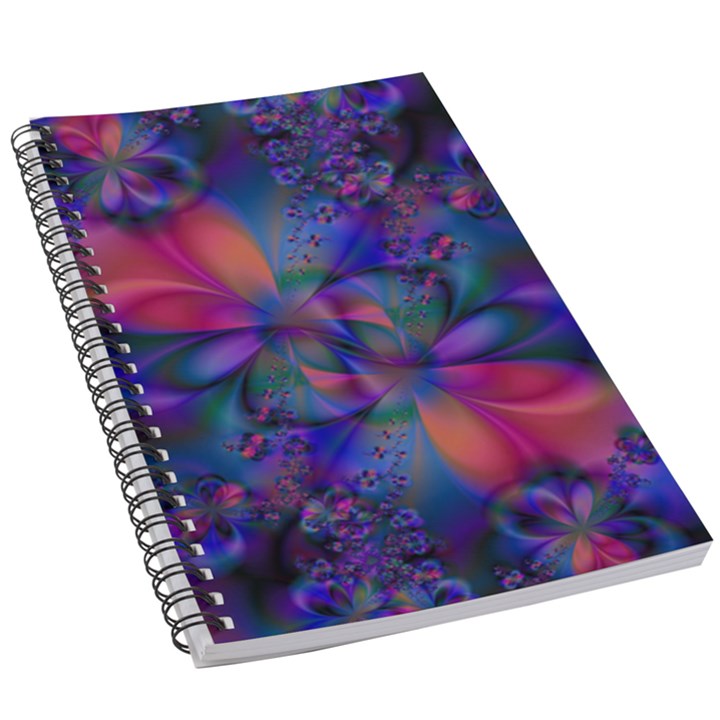 Abstract Floral Art Print 5.5  x 8.5  Notebook